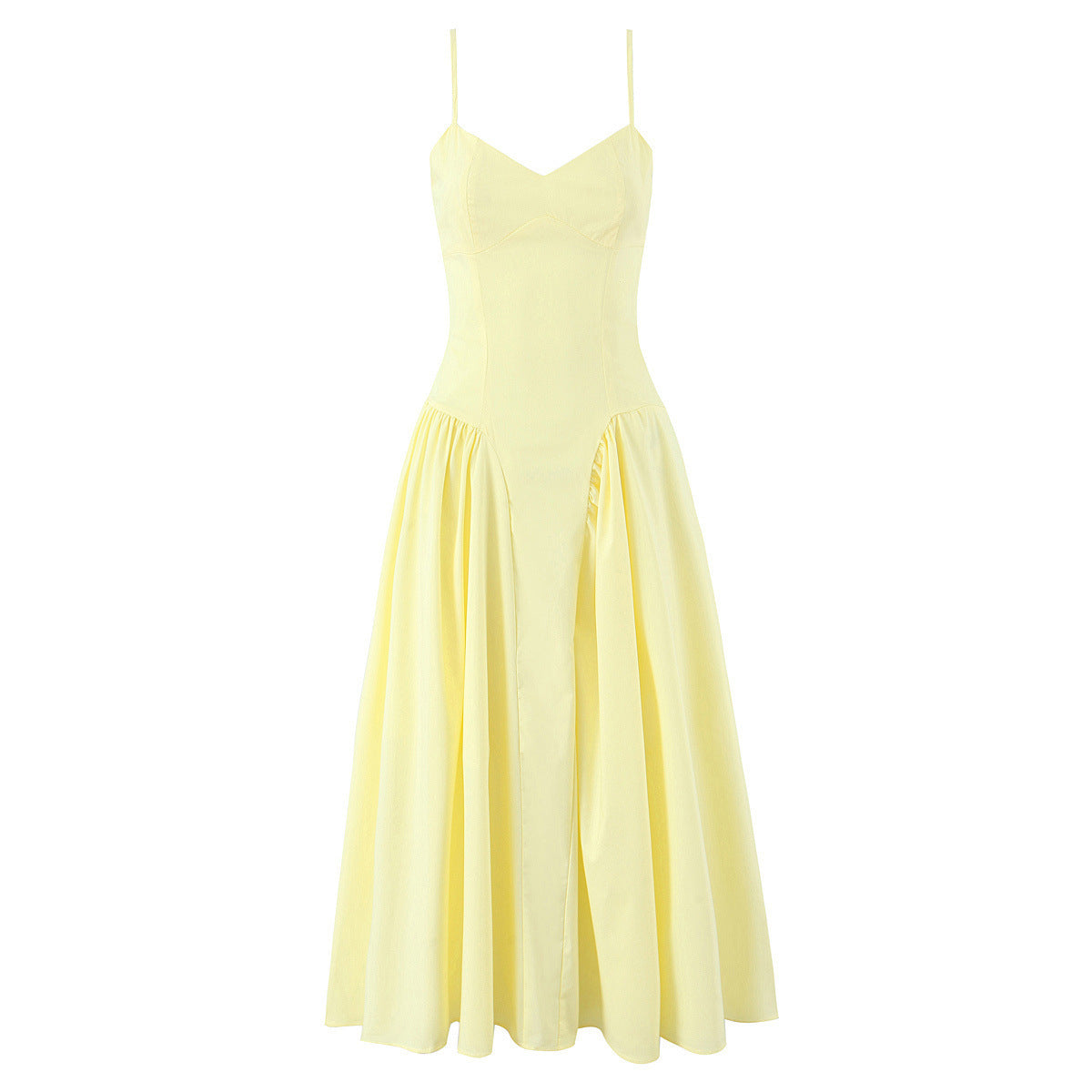 Body Hugging Pleated Strap Dress