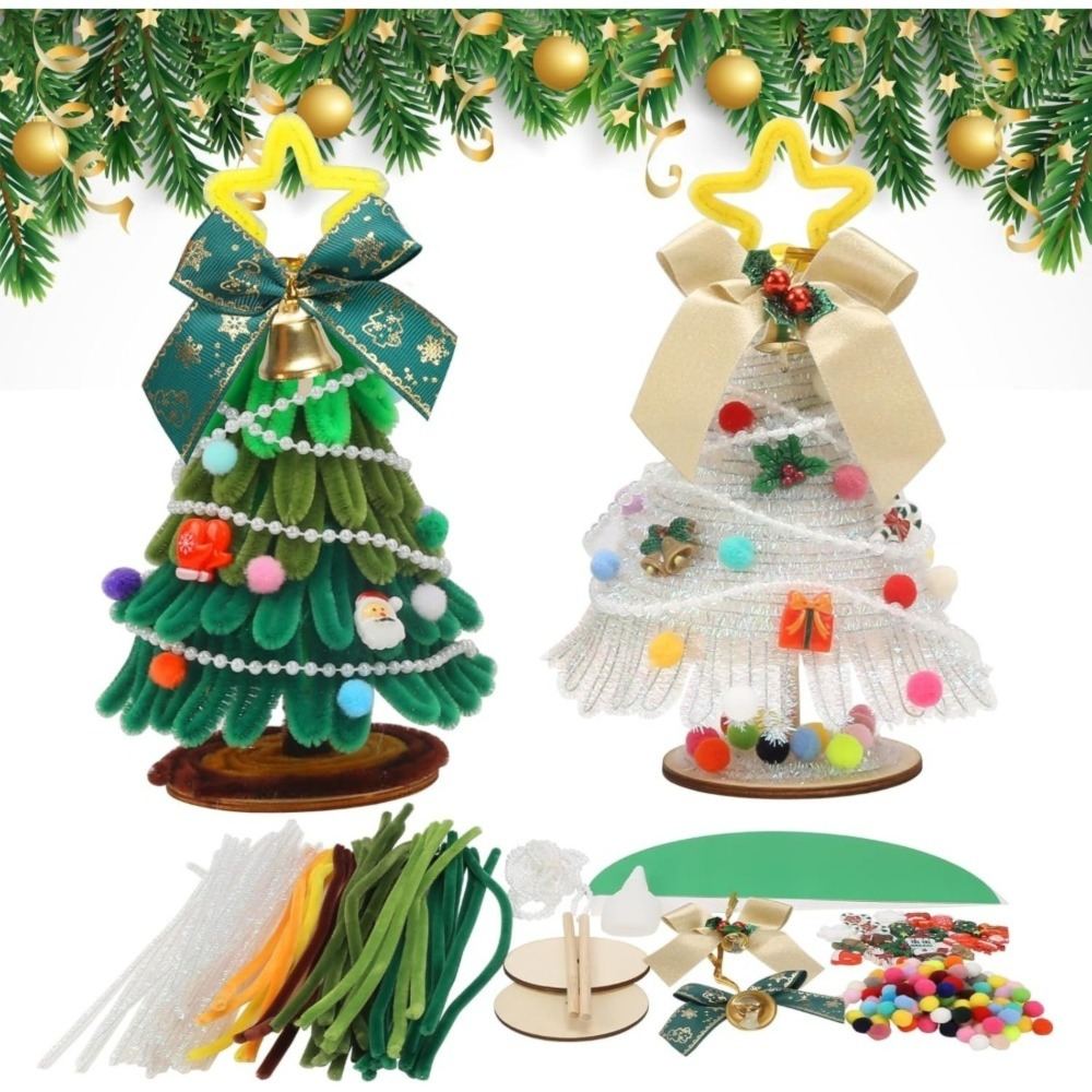 DIY Craft Kit | DIY Christmas Tree Craft Kit | Creative Christmas Tree Craft Kit | Flexible, Bendable Wires | Make Festive Table Decorations