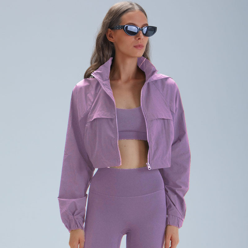 Womens Outdoor Running Slimming Fitness Jacket