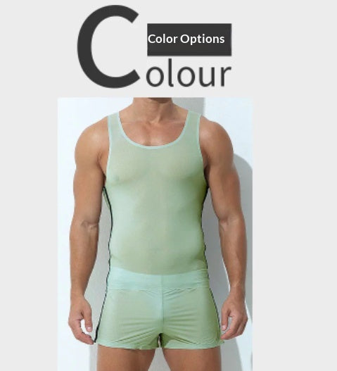 Men's Ice Silk Sports Vest Sexy Camisole Summer Quick-Drying Fitness Apparel