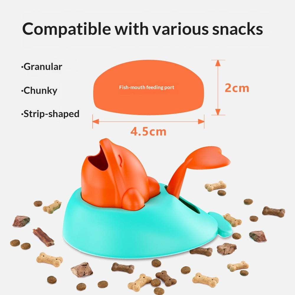 Food-Dispensing Toy Puzzle Freeze-Dried Treat Launcher For Cats And Dogs