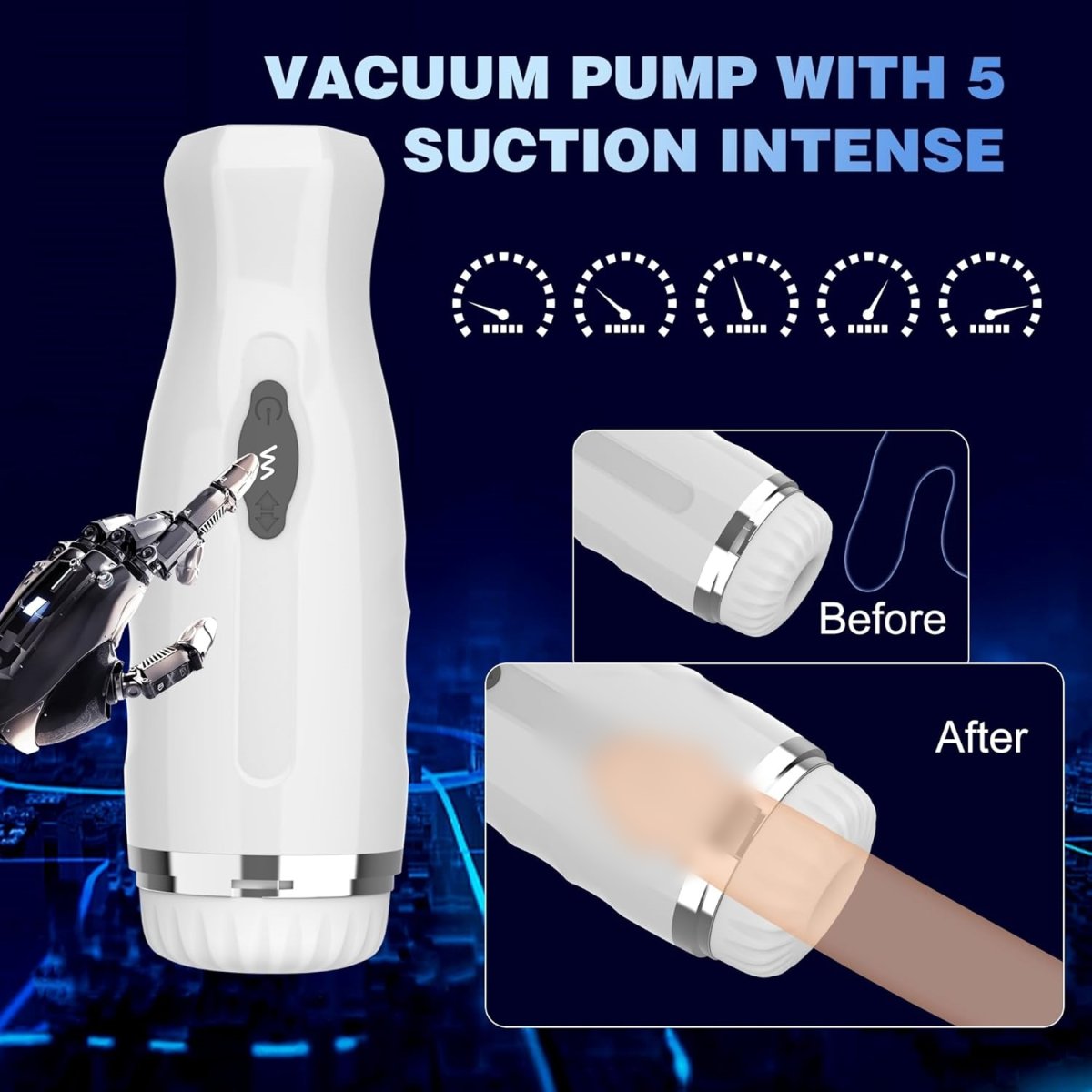 Men's Sex Toys Male Masturbator Sex Toy Adult Sex Toys & Games Electric Blowjob Male Masturbators Cup Automatic Sucking Male Masturbators Automati Mens Toy Vibrating Thrusting Sucking Modes
