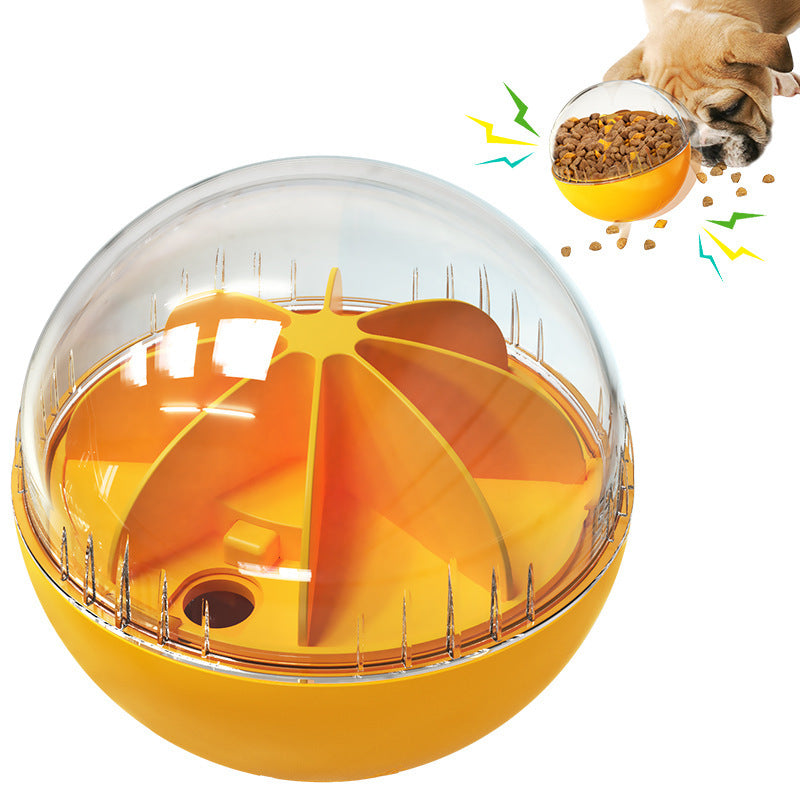 Adjustable Leaky Feeding Puzzle Sound Ball Lemon Dog Toy