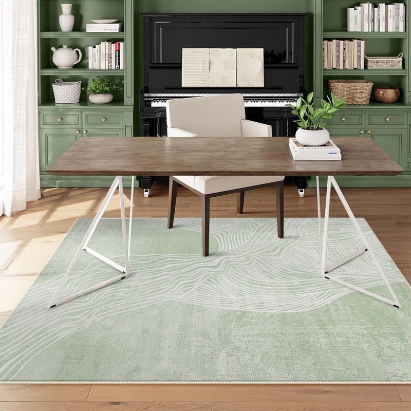 Simple Living Room Rug Creamy Style Waterproof And Wipeable Stain-resistant And Easy To Care For