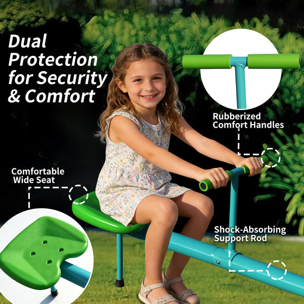 Seesaw,Swiveling 360 Degrees Toddlers Sit And Spin Teeter Totter, Kids Outdoor Play Equipment For Backyard Playground