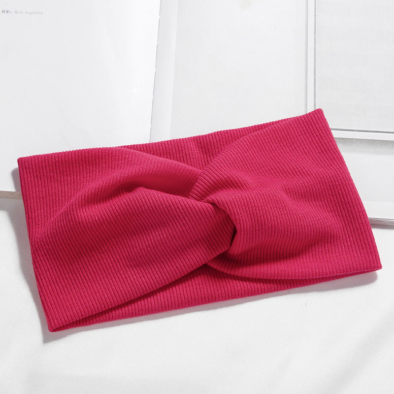 Threaded Cotton Cross Hair Band Yoga Sports