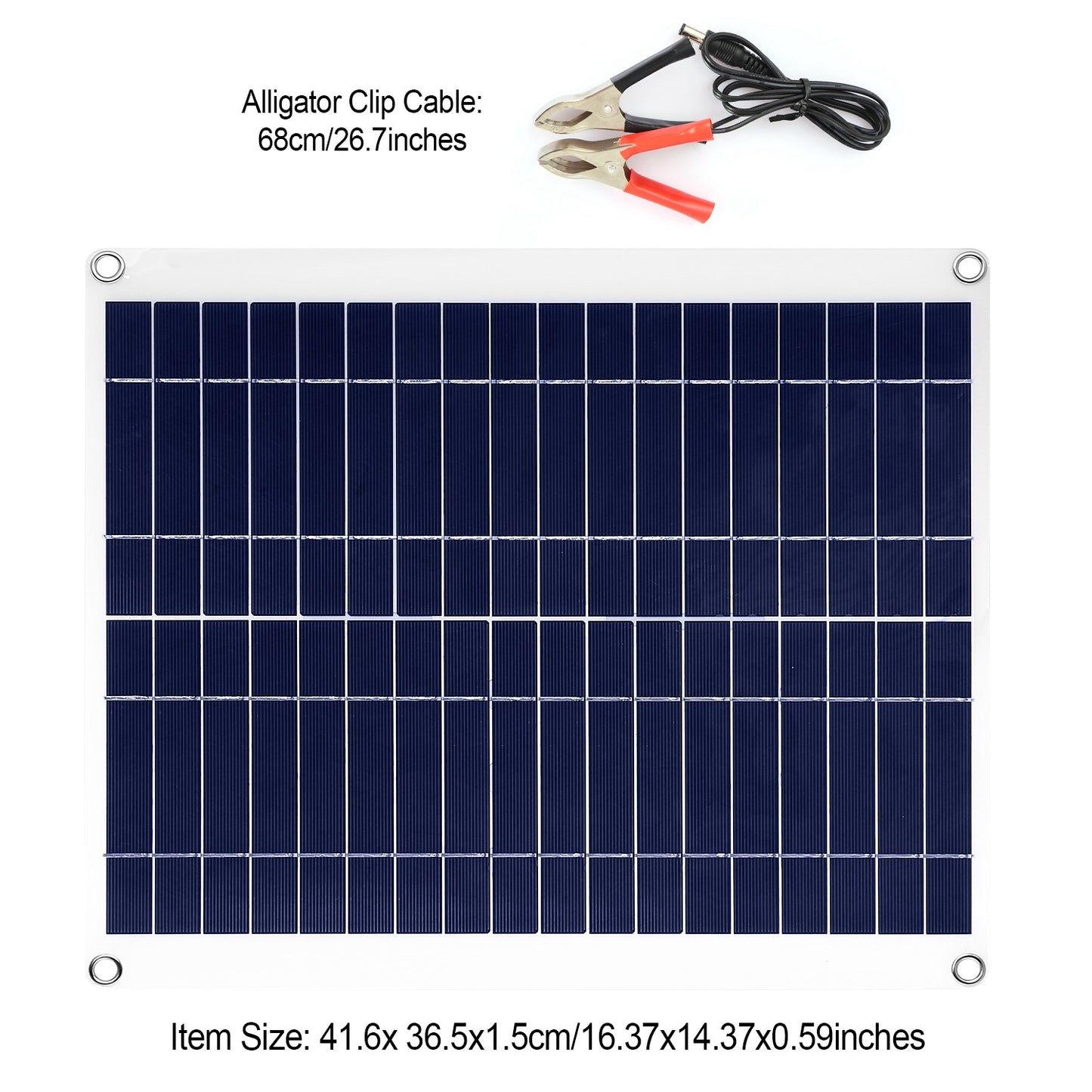 1Pc Outdoor Solar Panel 12V 25W Car Battery Charger IP68 Waterproof With 3.0A Dual USB Charging Clip Line For RV Car Boat