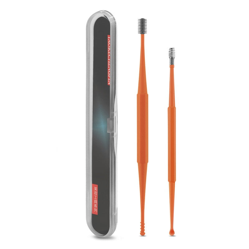 Ear Picking Tools Double-headed Silicone Ear Pick Spiral Massage Ear Pick