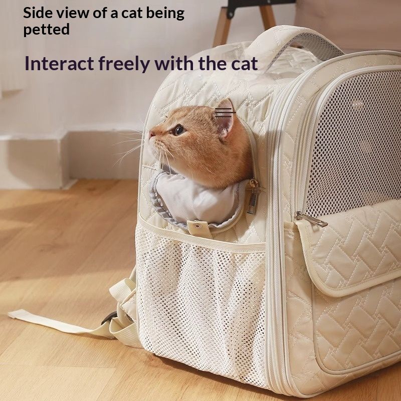 Cat Carrier Space Capsule Lightweight Portable Handheld Backpack Breathable Pet Bag For Outings