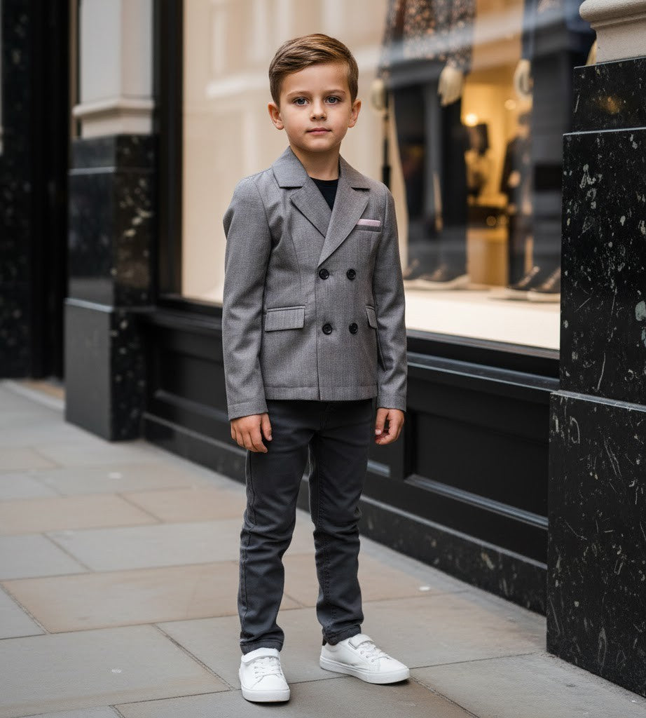 Boy Spring Summer Formal Blazer Smart Suit Kids Junior Senior School Jacket3-12