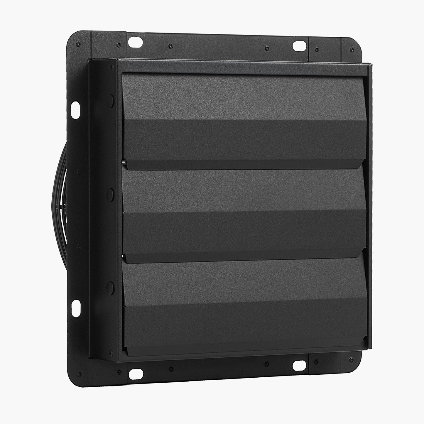 12 Inch Shutter Exhaust Fan, Wall Mounted Attic Vent Fan With Smart Programming Variable Speed Temperature Control, 1500 CFM,EC Motor,Timer, For Shed,Garage,Greenhouse Ventilation Cooling,Black