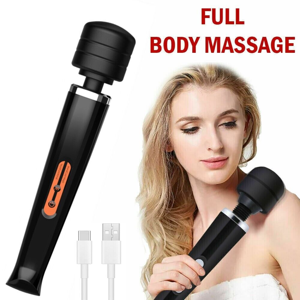 Body Wand Vibrating Massager USB Rechargeable 10 Modes Speed Pleasure Stick