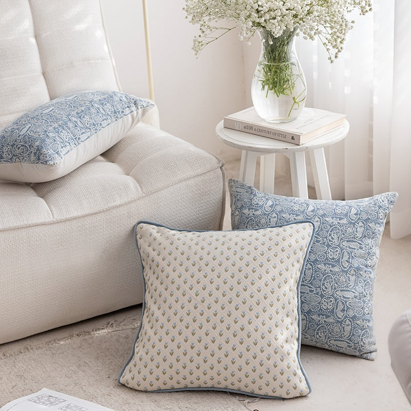 Home Textile Embroidered Cotton-Linen Throw Pillow Cushion
