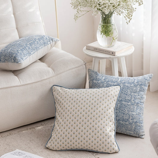 Home Textile Embroidered Cotton-Linen Throw Pillow Cushion