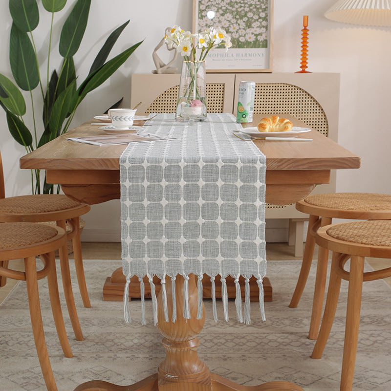 Modern Minimalist Tea TableCoffee Table Cloth, Cotton-Linen Table Runner