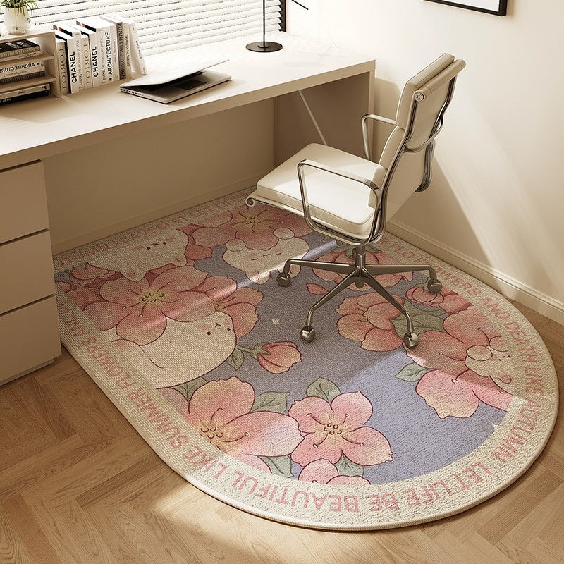 Anti-slip Home Curved Rug For Computer Chairs