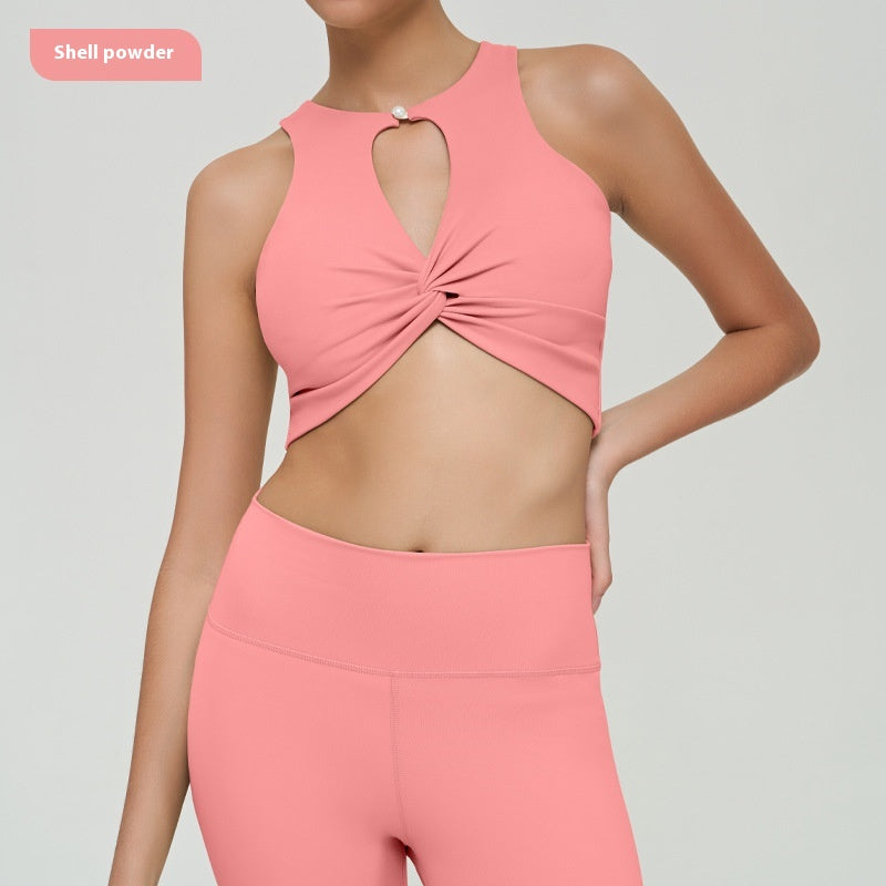 New Twist Design Hollow-out Top Women's Sports Beauty Back Vest