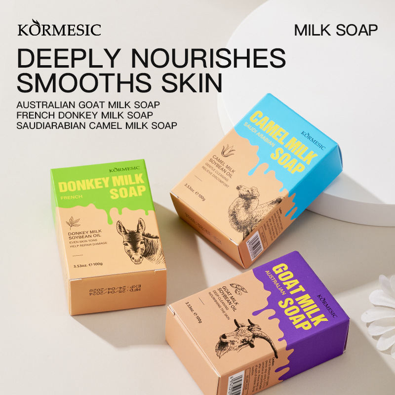 KORMESIC English Animal Milk Soap Milk Soap Moisturizing And Tender Skin Care