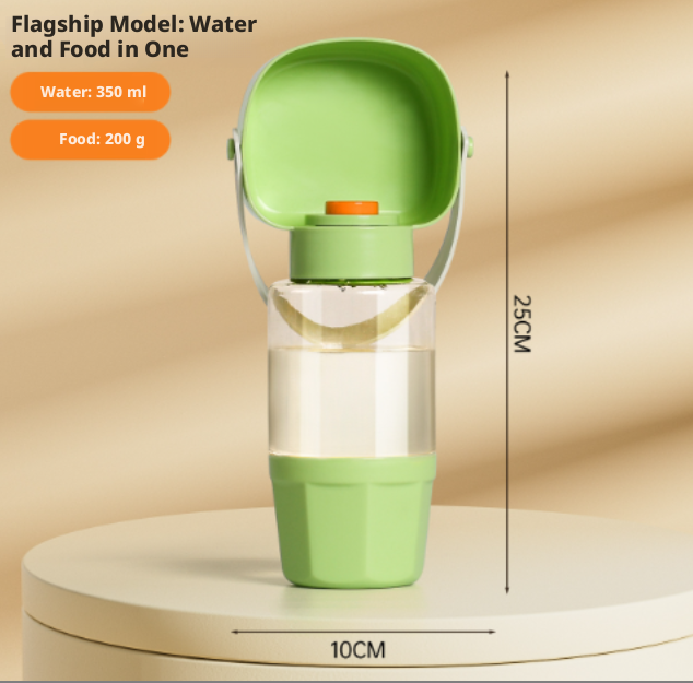 Pet Accompanying Eating Cup-Green-1