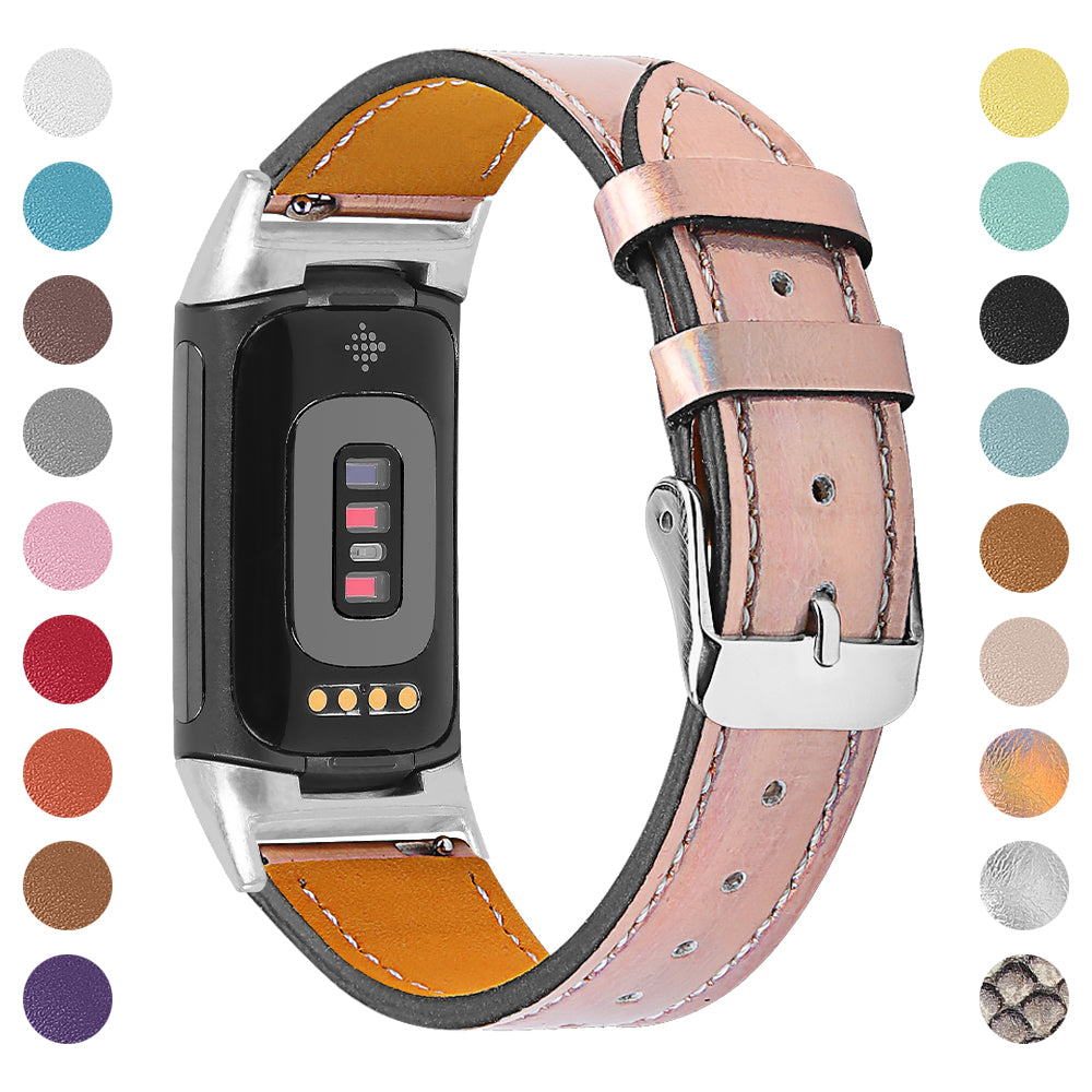 Smart Watch Charge5 First Layer Cowhide Leather Strap