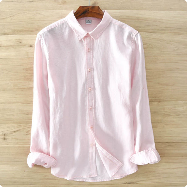 Men's Korean-style Slim-fit Long-sleeved Shirts For Summer
