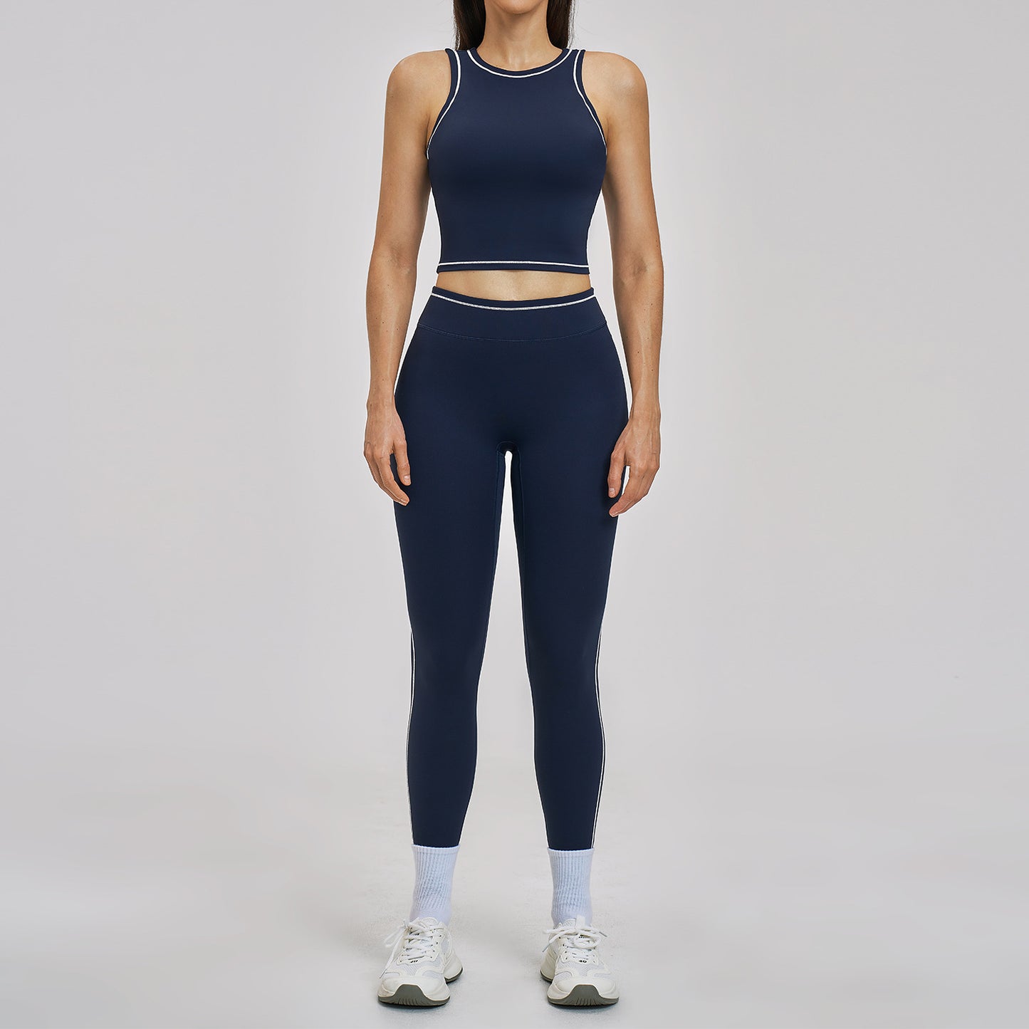 Tight-fitting, Shock-absorbing Athletic Set For Outdoor Running And Fitness