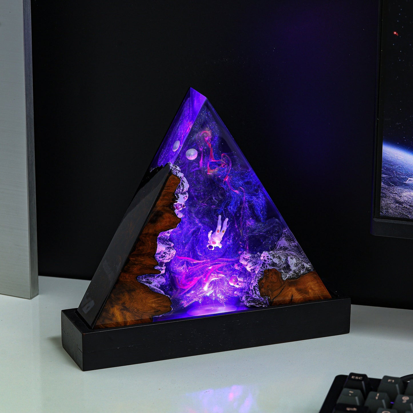Epoxy Resin And Wooden Night Light Epoxy Resin Room Decor Lamp