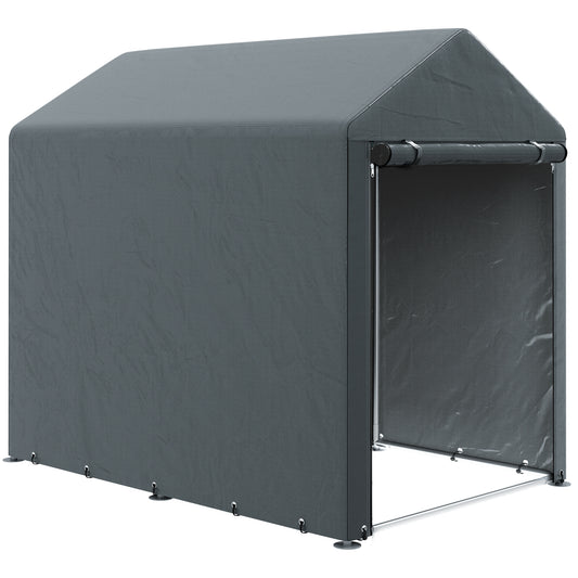 179 X 120cm Temporary Garden Shed, With Accessories - Dark Grey