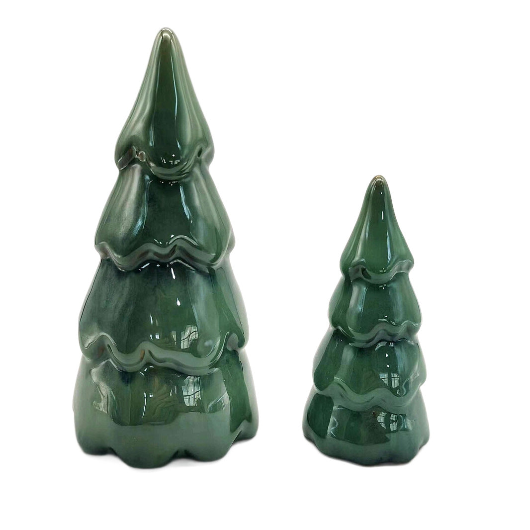 European-style Ceramic Christmas Tree Ornament Home Decor Item