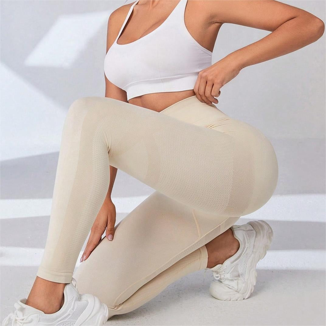 Fashion Slim Fit Waist Shaping Hip Lifting High Elastic Shock Absorption Fitness Yoga Exercise Pants