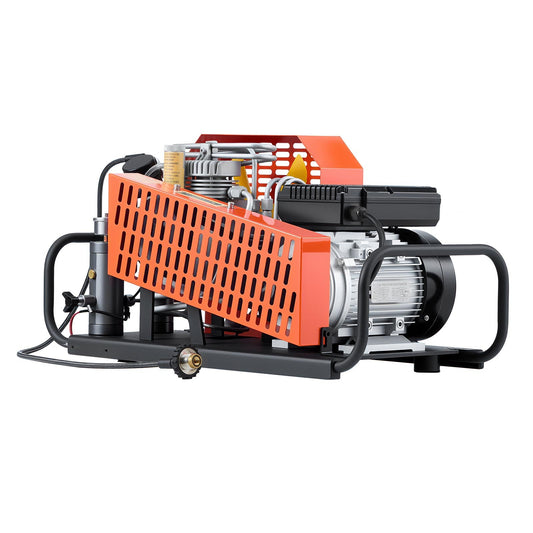 PCP Air Compressor, 4500PSI/30Mpa Diving Scuba Tank Air Compressor, 60 L/min Four-Cylinder Auto Stop PCP Rifle Compressor Pump With Fan Cooling System For Scuba Tanks, Paintball, Firefighting