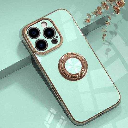Electroplated Ring Protective Sleeve Car-mounted Mobile Phone Case