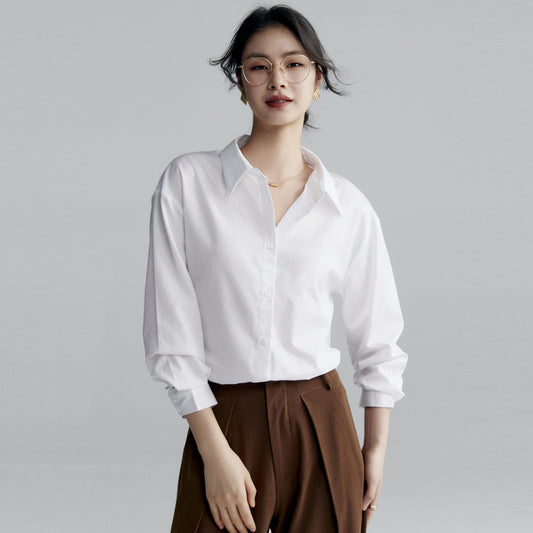 Seasonal New Casual Drop-shoulder Shirt For Women Elegant Style