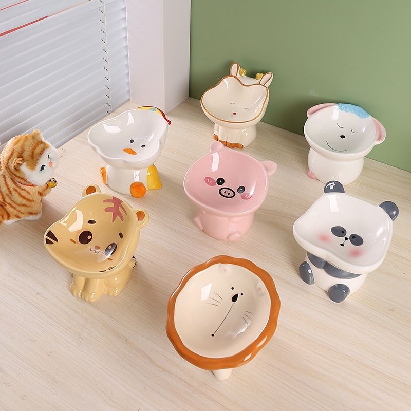 Cute Cartoon Lion Pet Bowl, Ceramic