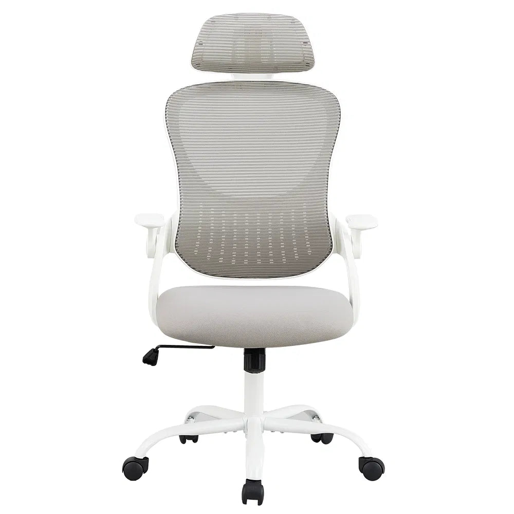 Ergonomic Office Computer Desk Chair, Mesh High Back Rolling Swivel Adjustable Task Chair With Headrest And Flip-up Armrests, Chair With Wheels, Black