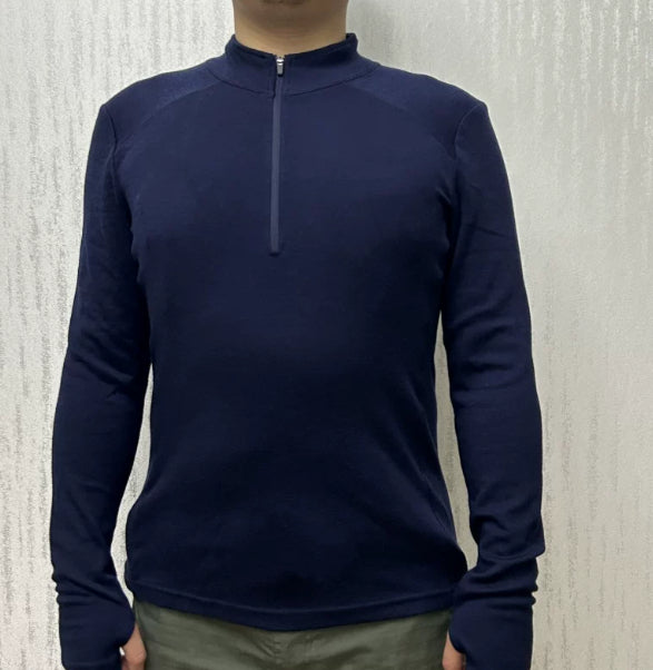Half-zip Outdoor Base Layer For Fall And Winter And Antibacterialideal For Skiing