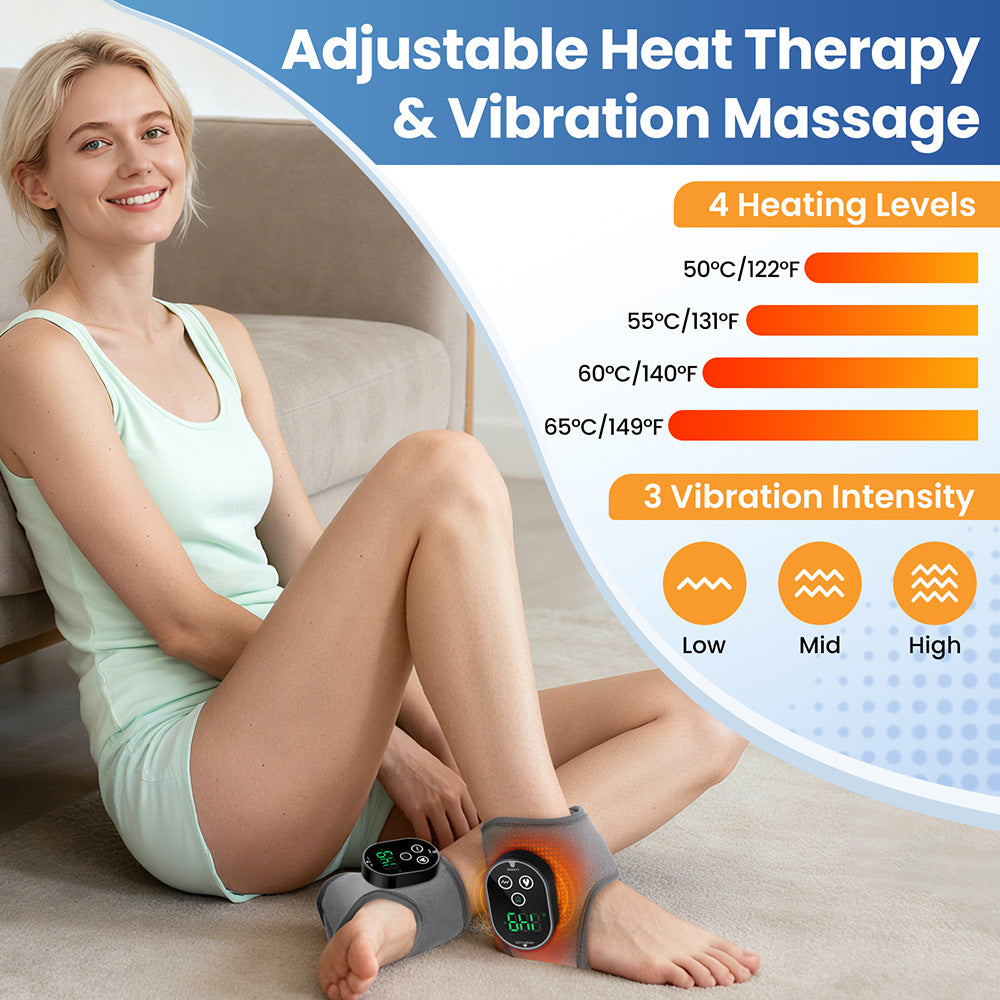 Heated, Rechargeable Ankle Brace With Massage Function For Ankle Joint Care