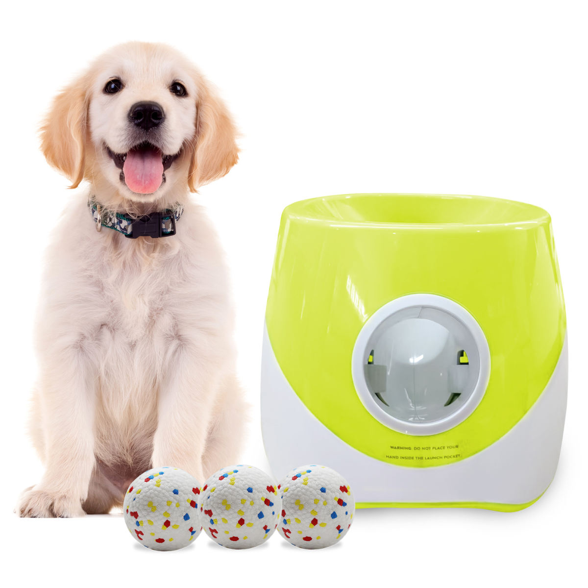 Outdoor Dog Walking Interactive Training Pet Tennis Launcher