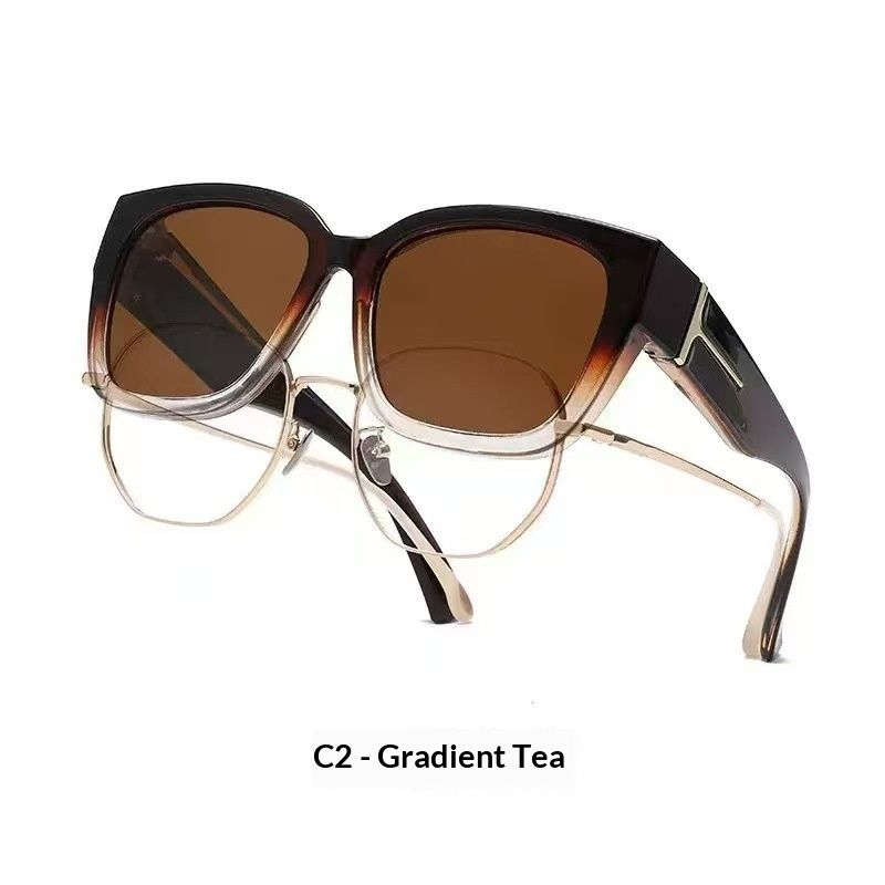 Korean-style Oversized Myopia Glasses With A Leopard Print For A Premium Look