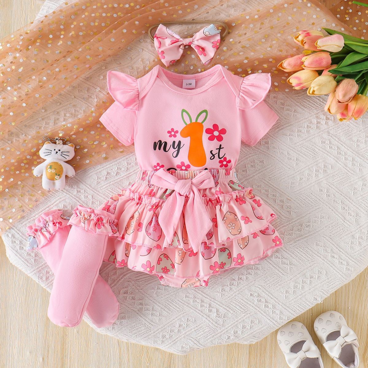 Easter Bow Hair Accessory For Childrens Clothing
