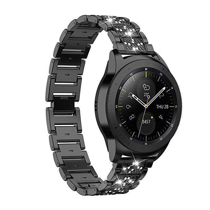 Three Beads Diamond Strap For Active 2 Watch4GT2 Metal Steel Belt