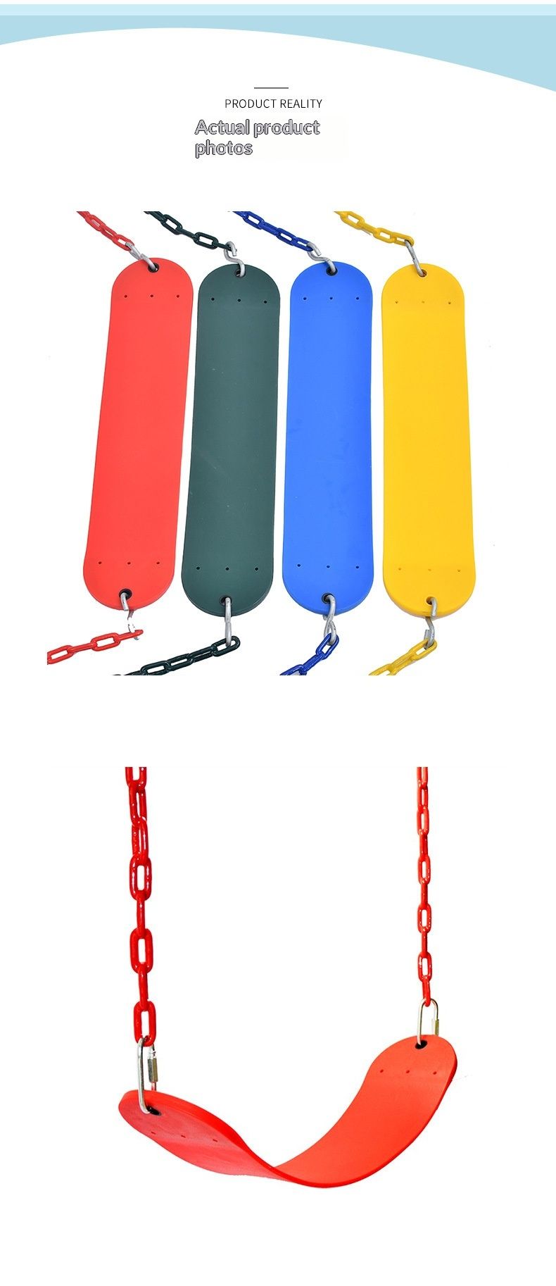 Childrens Fitness EVA Soft Board With Chain Single-bar Swing