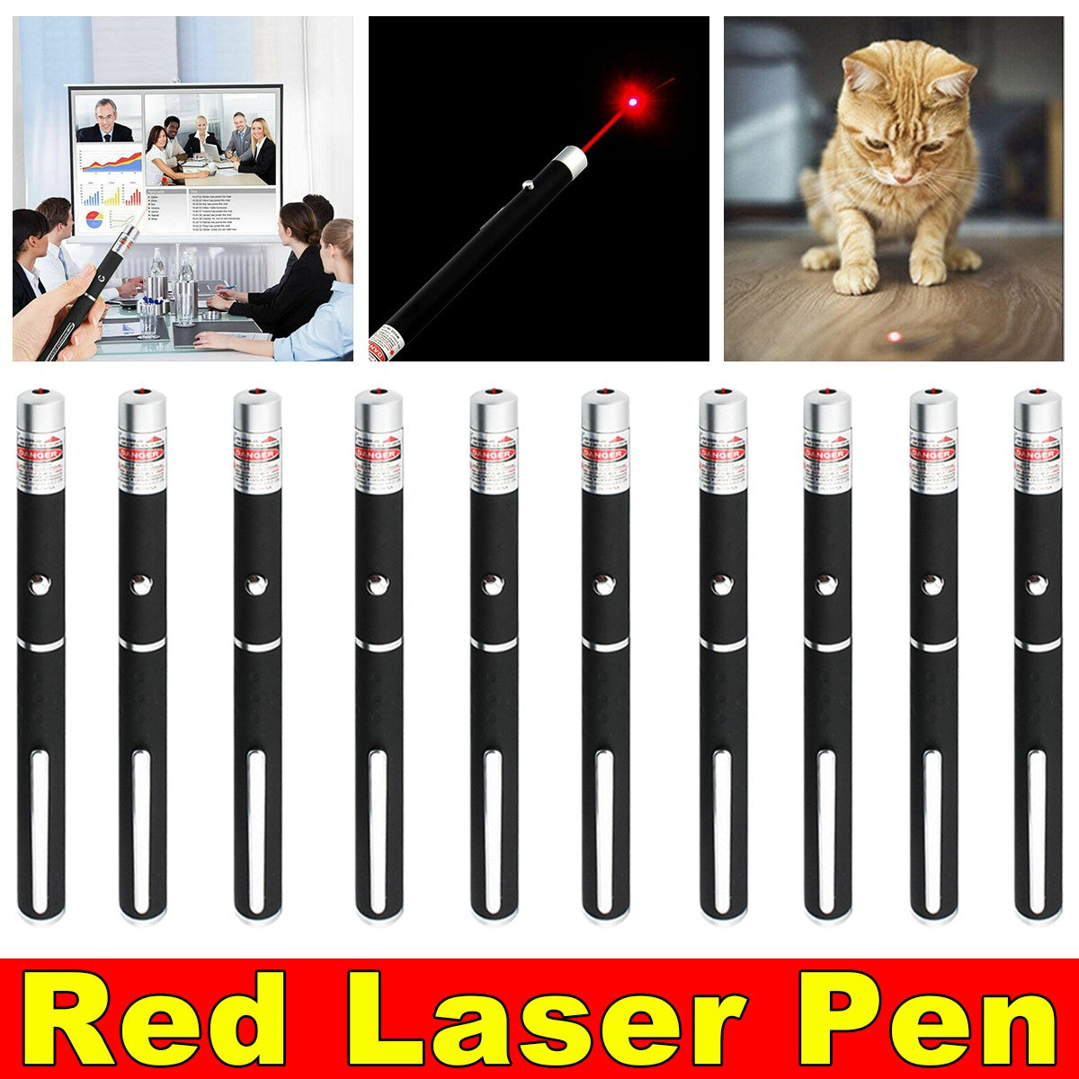 650nm Red Laser Pointer Pen Light Visible Single Beam AAA Lazer Torch 5PCS 9900 Miles Mini Small Teaching Pen Light Pet Toys