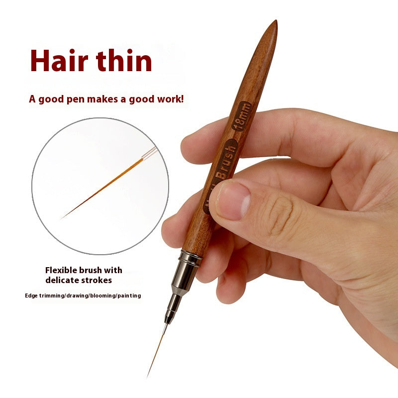 Wooden Rod Cable Painted Blooming Nail Beauty Line Drawing Pen
