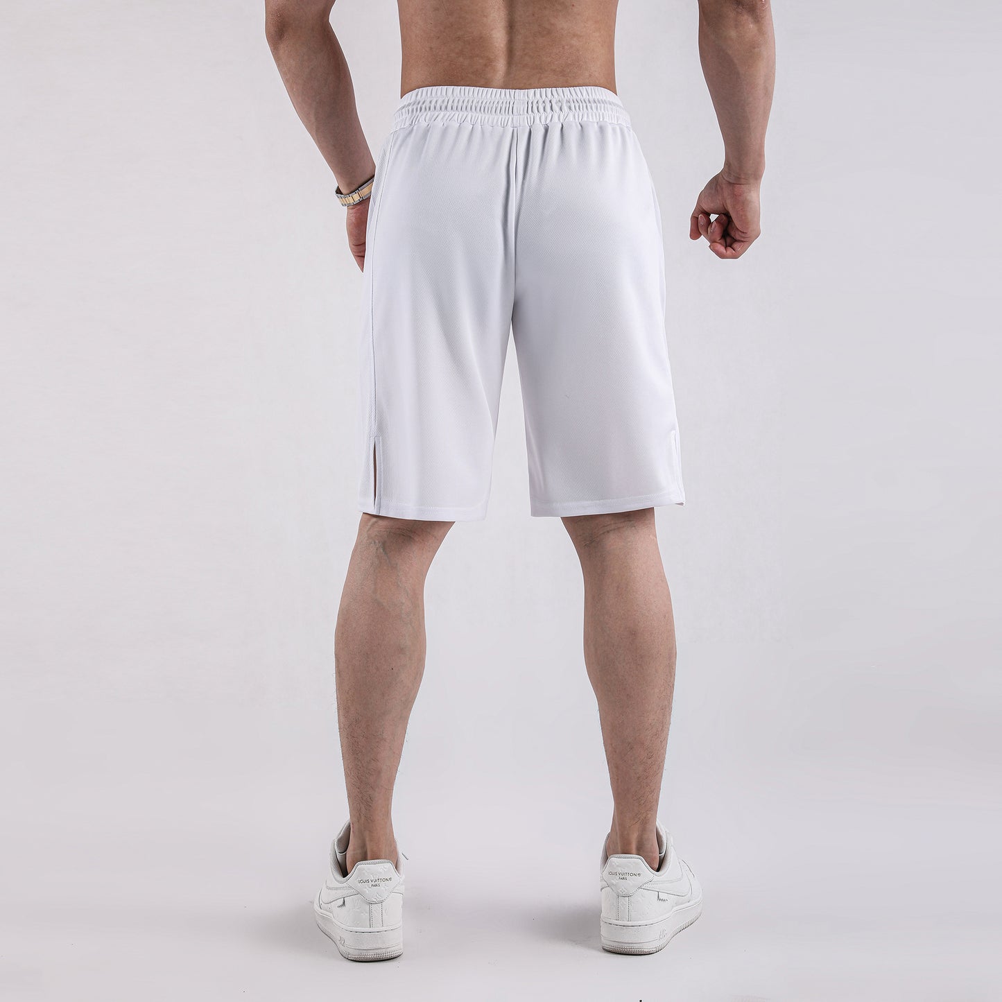 Summer Men's New Quick-drying Mesh Shorts Sports Casual Soft Skin-friendly Fitness Breathable Elastic Capri Pants