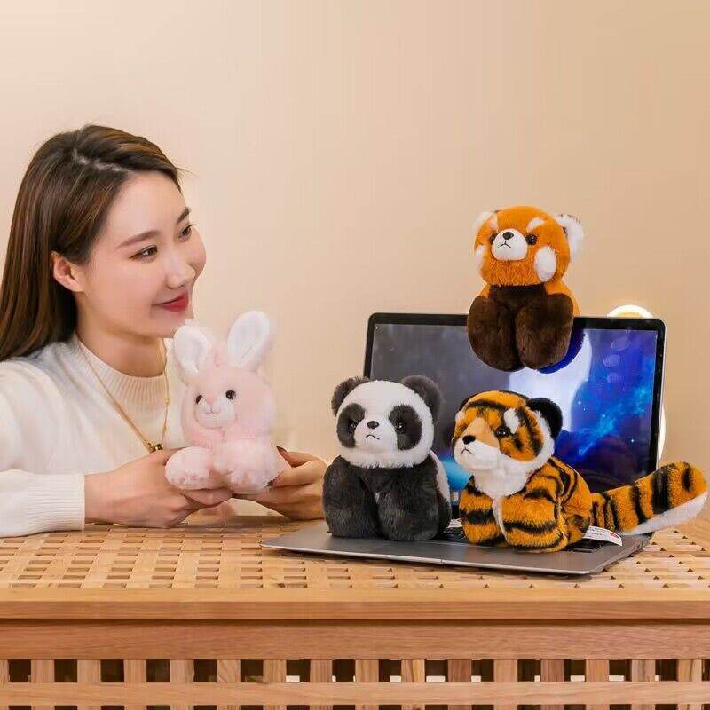 Ring Pop Lesser Panda Tiger And Rabbit Doll Plush Toy Wrist Accessories