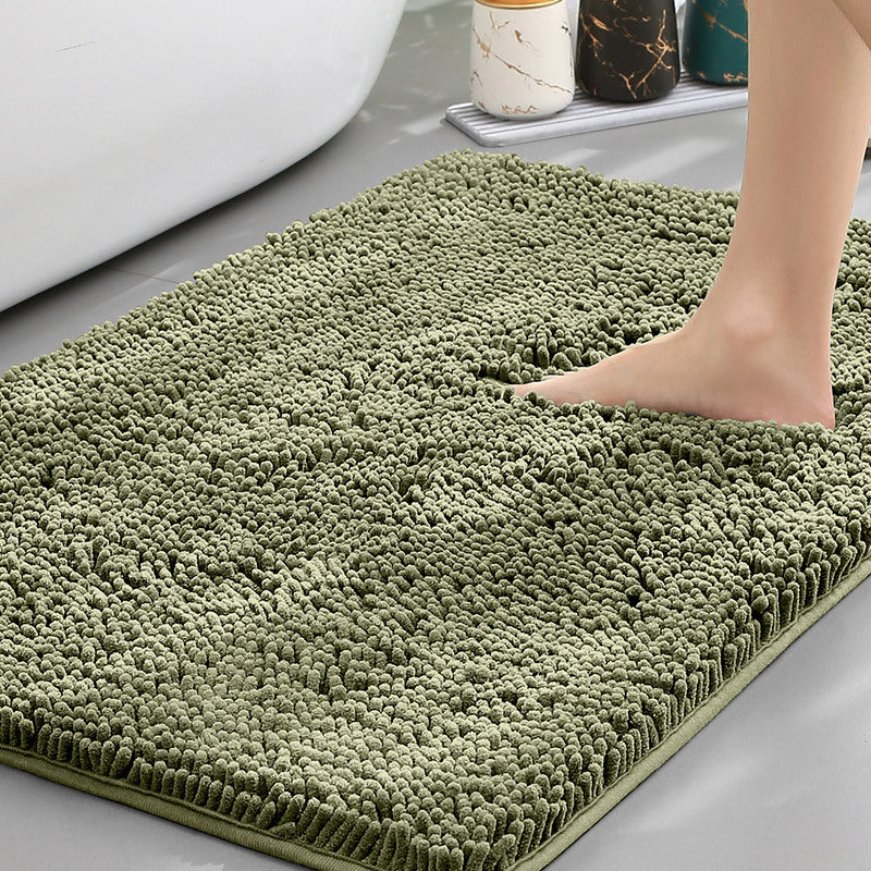 Bathroom Floor Mat, Bath Entrance Water-absorbent Carpet, Chenille Anti-slip Foot Pad