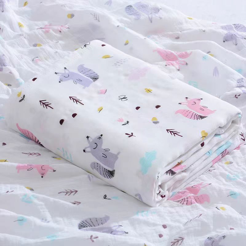 Double-layer Bamboo-cotton Baby Bath Towel Newborn Gauze