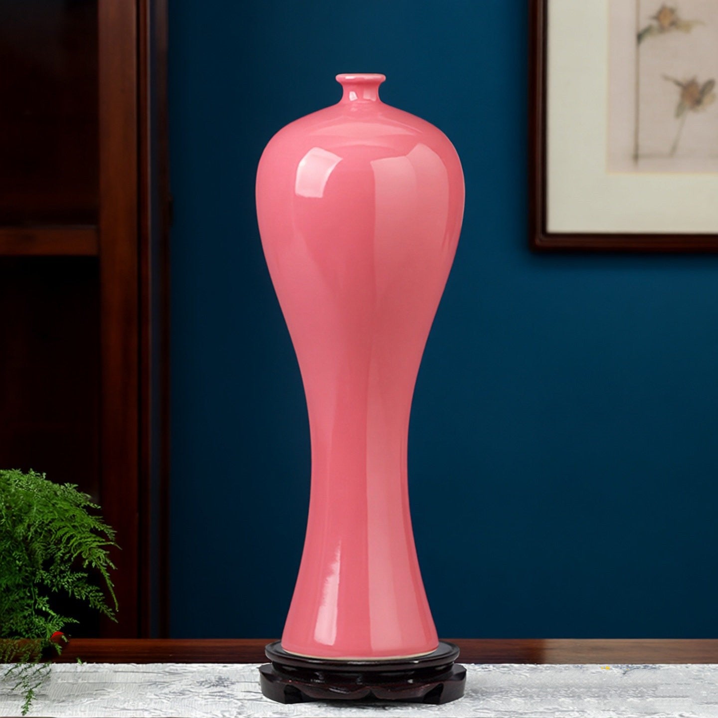 Ceramic Beauty Vase With Colored Glaze Flower Vase And Floral Arrangement Holder