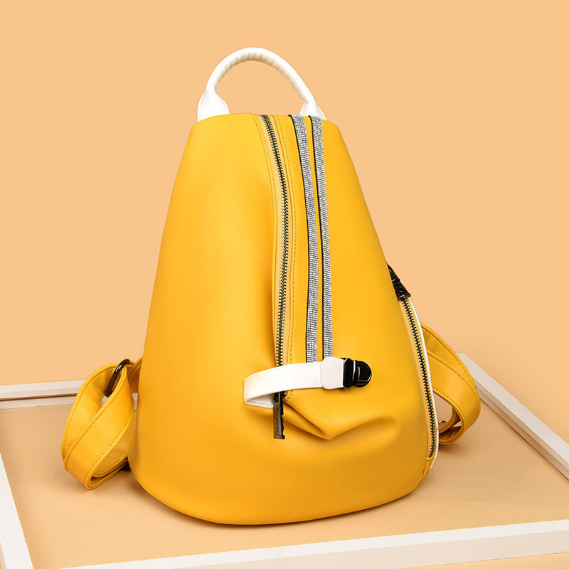Korean-style Fashionable Cowhide Womens Backpack